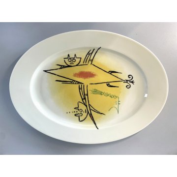 PIATTO OVALE P/A Wilfredo Lam CERAMICA ALBISSOLA ITALY '70 DISH H&C Selb Bavaria