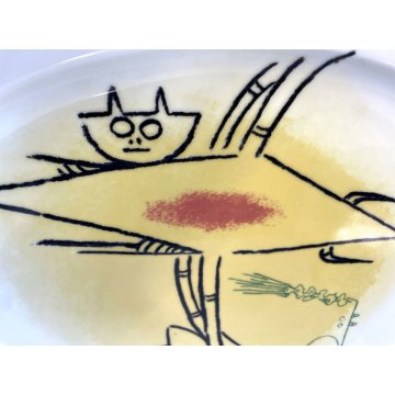 PIATTO OVALE P/A Wilfredo Lam CERAMICA ALBISSOLA ITALY '70 DISH H&C Selb Bavaria