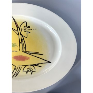 PIATTO OVALE P/A Wilfredo Lam CERAMICA ALBISSOLA ITALY '70 DISH H&C Selb Bavaria