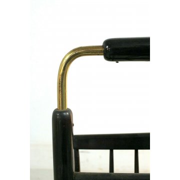 PORTARIVISTE MANICO Cesare Lacca LEGNO MOGANO OTTONE MAGAZINE RACK MID CENTURY  