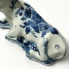 STATUINA DELFT MUCCA PORCELLANA CERAMICA DIPINTA BLU BIANCO STATUA SCULTURA 1900