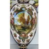 GRANDE VASO BIANSATO CERAMICA Cacf Faenza 900 dipinto MASCHERONE PAESAGGIO EPOCA
