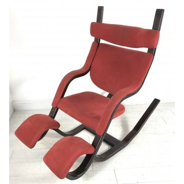 POLTRONA SEDIA STOKKE GRAVITY DESIGN BORDEAUX LEGNO PETER OPSVIK ERGONOMICA NORW