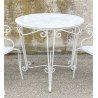 TAVOLO DA ESTERNO VINTAGE GIARDINO FERRO BIANCO DESIGN ANNI 70 FIORE OLD TABLE
