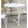 TAVOLO DA ESTERNO VINTAGE GIARDINO FERRO BIANCO DESIGN ANNI 70 FIORE OLD TABLE