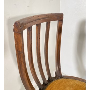 LOTTO 4 SEDIE ANTICHE VITTORIANE LEGNO NOCE FINE 1800 PRIMI 1900 CHAIR OLD CHAIR