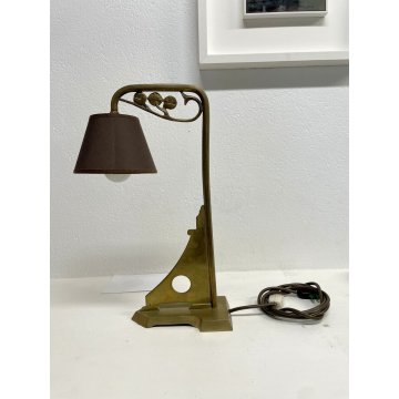 LAMPADA TAVOLO ABATJOUR ART DECO MODERNISTA OTTONE