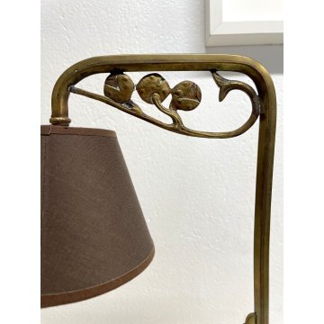 LAMPADA TAVOLO ABATJOUR ART DECO MODERNISTA OTTONE