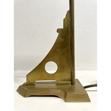 LAMPADA TAVOLO ABATJOUR ART DECO MODERNISTA OTTONE