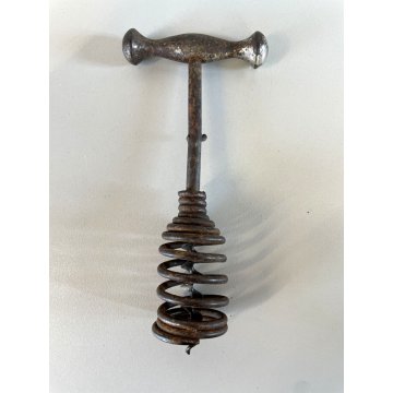 ANTICO CAVATAPPI A MOLLA FERRO CROMATO Cork-screw  Korken-zieher ANNI '40/'50