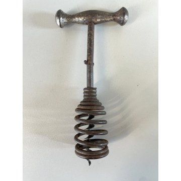 ANTICO CAVATAPPI A MOLLA FERRO CROMATO Cork-screw  Korken-zieher ANNI '40/'50