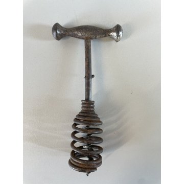 ANTICO CAVATAPPI A MOLLA FERRO CROMATO Cork-screw  Korken-zieher ANNI '40/'50