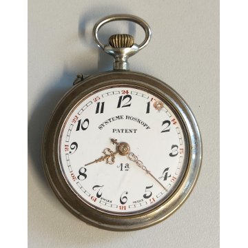 ANTICO OROLOGIO TASCA Systeme Roskopf Patent 1° EPOCA 1900 Old Pocket Watch ø 53