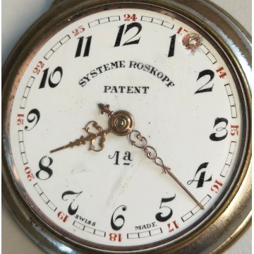 ANTICO OROLOGIO TASCA Systeme Roskopf Patent 1° EPOCA 1900 Old Pocket Watch ø 53