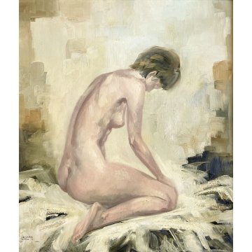 GRANDE QUADRO DIPINTO OLIO TELA Cassinari Vettor Marcello FIGURA NUDO FEMMINILE