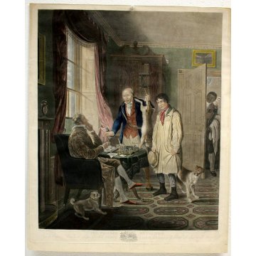 ANTICA STAMPA MULTIPLO ACQUERELLATA Thomas Goff LUPTON (1791-1873) William Kidd
