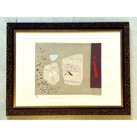 QUADRO LITOGRAFIA Franco Villoresi STAMPA MULTIPLO COLORE NUMERATA 49/97 EPOCA