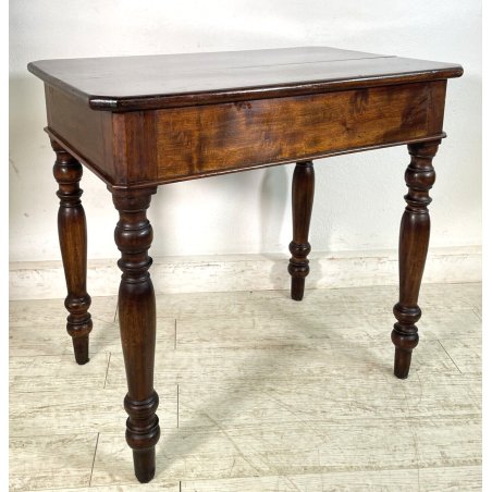ANTICO TAVOLINO RETTANGOLARE LEGNO PIOPPO epoca 1800 TAVOLO SALOTTO CAMERA LETTO