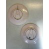 COPPIA GRANDE PIATTO PARATA CERAMICA G. Battaglia Napoli ISTORIATO ø 46 cm '800