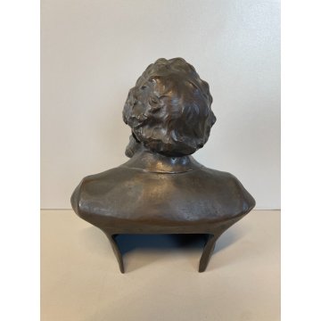 SCULTURA TUTTOTONDO Giosuè Carducci BUSTO UOMO RITRATTO BRONZO FIGURA EPOCA '900