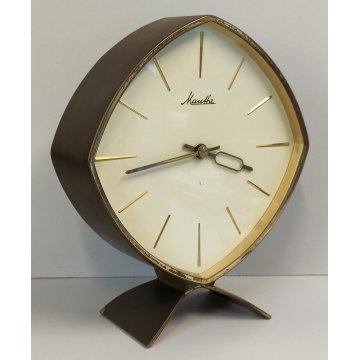 ANTICA SVEGLIA Mauthe 8 Days OROLOGIO DA TAVOLO DECO vintage OLD ALARM CLOCK