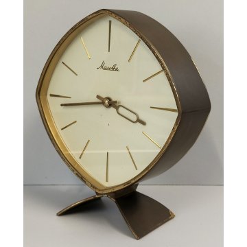 ANTICA SVEGLIA Mauthe 8 Days OROLOGIO DA TAVOLO DECO vintage OLD ALARM CLOCK