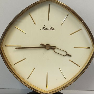 ANTICA SVEGLIA Mauthe 8 Days OROLOGIO DA TAVOLO DECO vintage OLD ALARM CLOCK