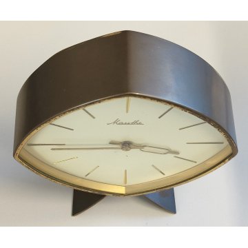 ANTICA SVEGLIA Mauthe 8 Days OROLOGIO DA TAVOLO DECO vintage OLD ALARM CLOCK