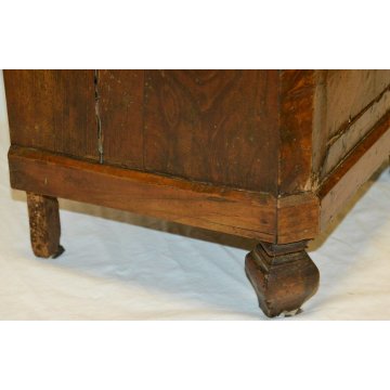 ANTICO COMODINO UMBERTINO DIPINTO epoca 900 LEGNO NOCE marmo OLD NIGHTSTANDS
