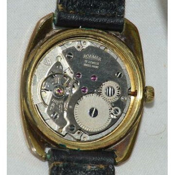 OROLOGIO POLSO Roamer Vanguard 1970 MECCANICO laminato oro OLD GOLD PLATED WATCH