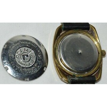 OROLOGIO POLSO Roamer Vanguard 1970 MECCANICO laminato oro OLD GOLD PLATED WATCH