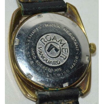 OROLOGIO POLSO Roamer Vanguard 1970 MECCANICO laminato oro OLD GOLD PLATED WATCH