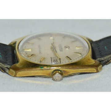 OROLOGIO POLSO Roamer Vanguard 1970 MECCANICO laminato oro OLD GOLD PLATED WATCH