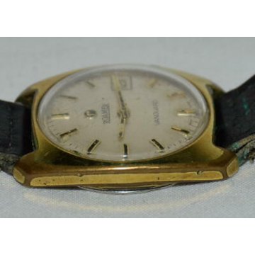 OROLOGIO POLSO Roamer Vanguard 1970 MECCANICO laminato oro OLD GOLD PLATED WATCH