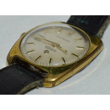 OROLOGIO POLSO Roamer Vanguard 1970 MECCANICO laminato oro OLD GOLD PLATED WATCH