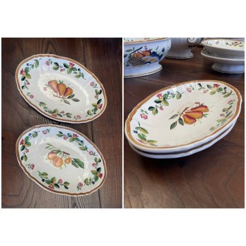 ANTICO SERVIZIO PIATTI 77pz CERAMICA Bassanese DECORATO A MANO FIORI FRUTTA 1938