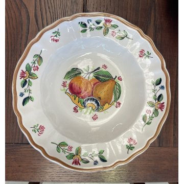 ANTICO SERVIZIO PIATTI 77pz CERAMICA Bassanese DECORATO A MANO FIORI FRUTTA 1938