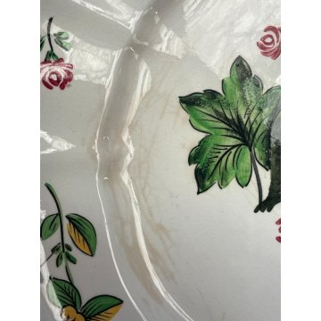 ANTICO SERVIZIO PIATTI 77pz CERAMICA Bassanese DECORATO A MANO FIORI FRUTTA 1938