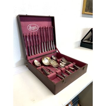 SET POSATE 6 Pers. F. Broggi Milano Mod. "Serbelloni" Flatware DESIGN LUSSO '50