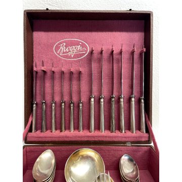 SET POSATE 6 Pers. F. Broggi Milano Mod. "Serbelloni" Flatware DESIGN LUSSO '50