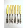 ANTICO SERVIZIO POSATE DOLCE  LIBERTY LAMINA ARGENTO 800 LAMA DORATA soligen '40