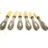 ANTICO SERVIZIO POSATE DOLCE  LIBERTY LAMINA ARGENTO 800 LAMA DORATA soligen '40