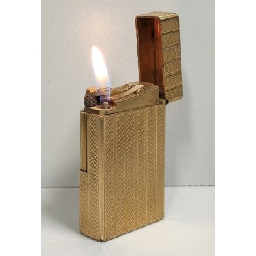 St Dupont ACCENDINO TASCA DORATO Paris France VINTAGE GOLDEN LIGHTER Briquet BOX