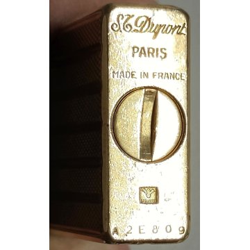 St Dupont ACCENDINO TASCA DORATO Paris France VINTAGE GOLDEN LIGHTER Briquet BOX