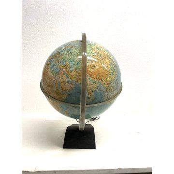 MAPPAMONDO LUMINOSO VINTAGE GLOBO TERRESTRE De Agostini 40 cm/h FUNZIONANTE 1956