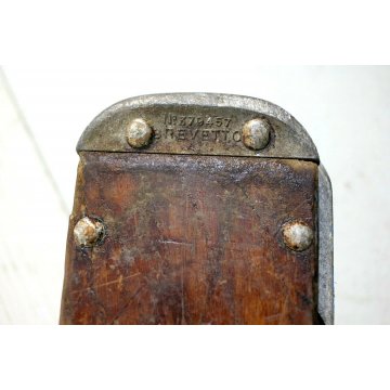 ANTICO PAIO SCI STORICI LEGNO BASTONCINI BAMBU' ATTACCHI VIBRAM LUNG.195 cm '800