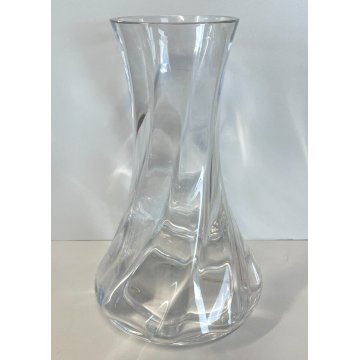 VASO VETRO MURANO TRASPARENTE VILCA GLASS VASE DESIGN VINTAGE COSTOLATO DECANTE