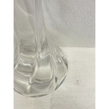 VASO VETRO MURANO TRASPARENTE VILCA GLASS VASE DESIGN VINTAGE COSTOLATO DECANTE