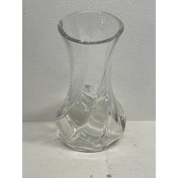 VASO VETRO MURANO TRASPARENTE VILCA GLASS VASE DESIGN VINTAGE COSTOLATO DECANTE