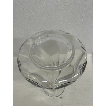 VASO VETRO MURANO TRASPARENTE VILCA GLASS VASE DESIGN VINTAGE COSTOLATO DECANTE